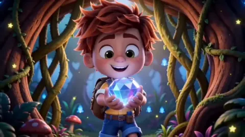 Tout petit dans la forêt qui scintille