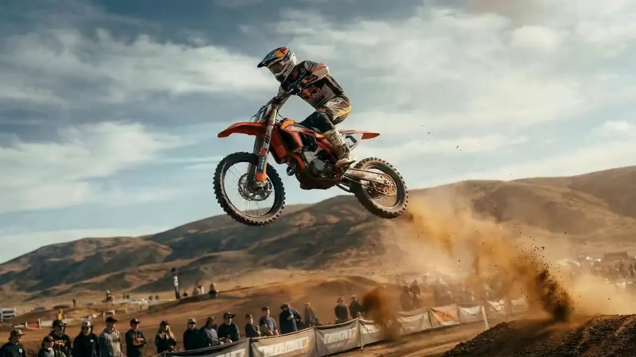 Motocross poussière