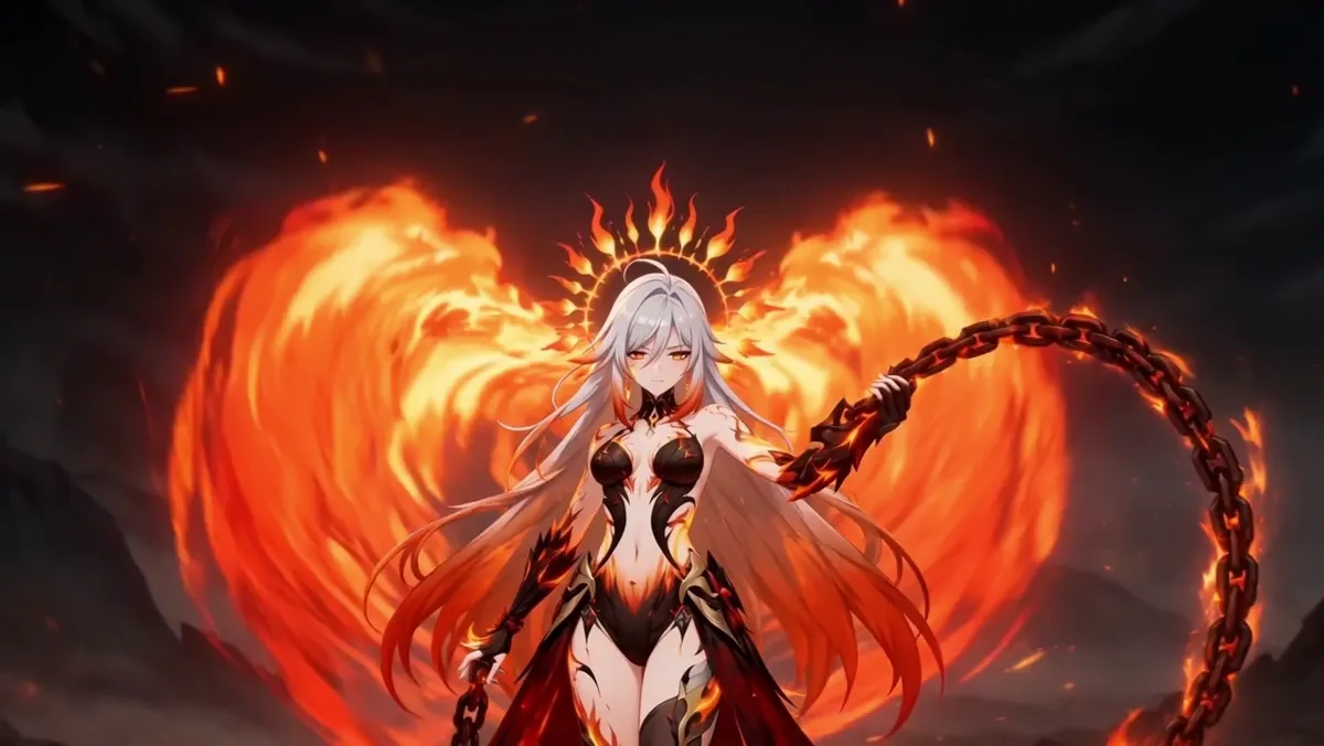 Le cœur de flammes