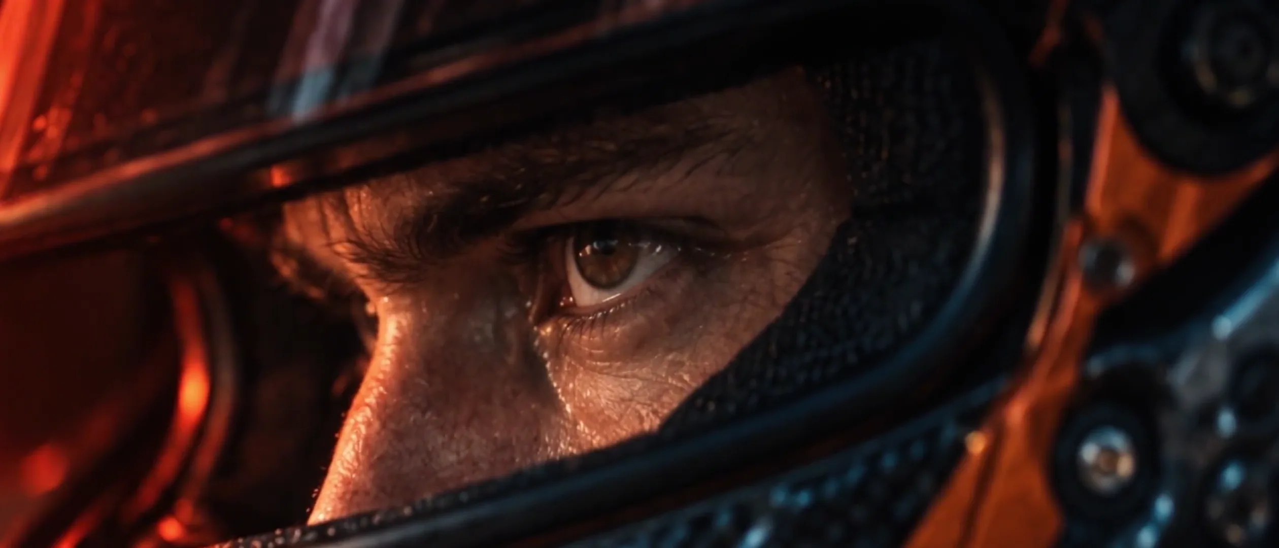 Le regard, derrière la visière
