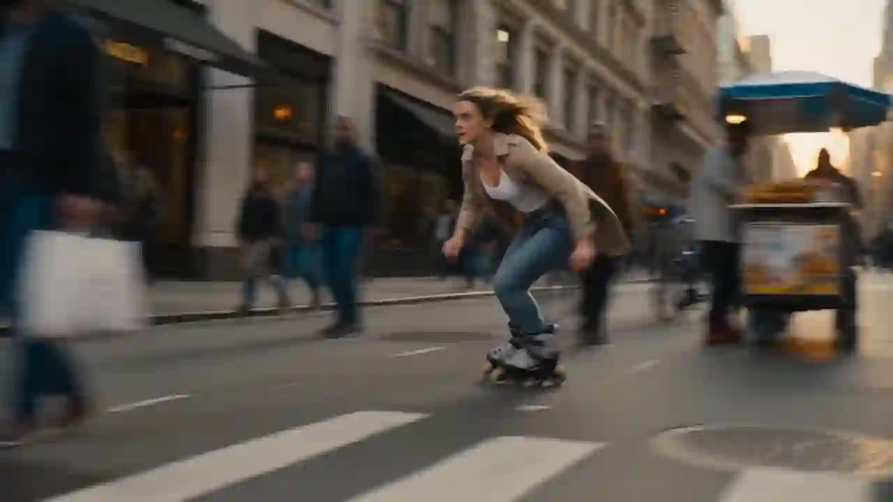 Roller à l'heure dorée